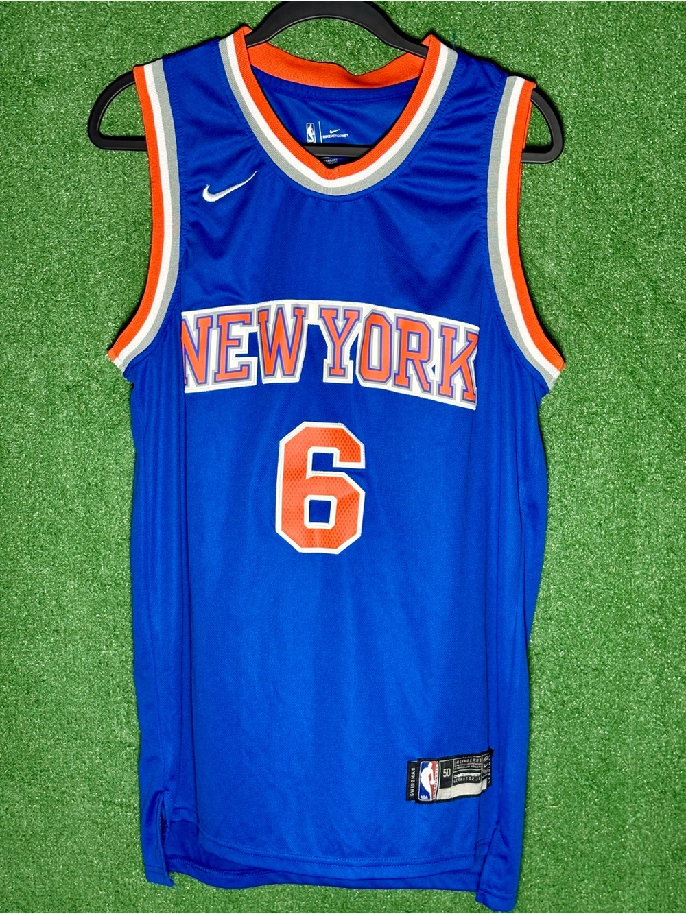 NBA New York Blue & Orange #6 Basketball Jersey
